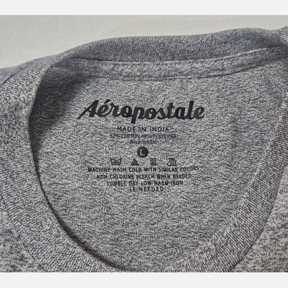 Aeropostale Shirt Mens Large Gray 1987 New York Football Graphic Heather Tee - Picture 9 of 9